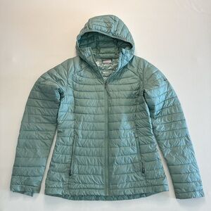 Columbia Green Hooded Puffer Jacket